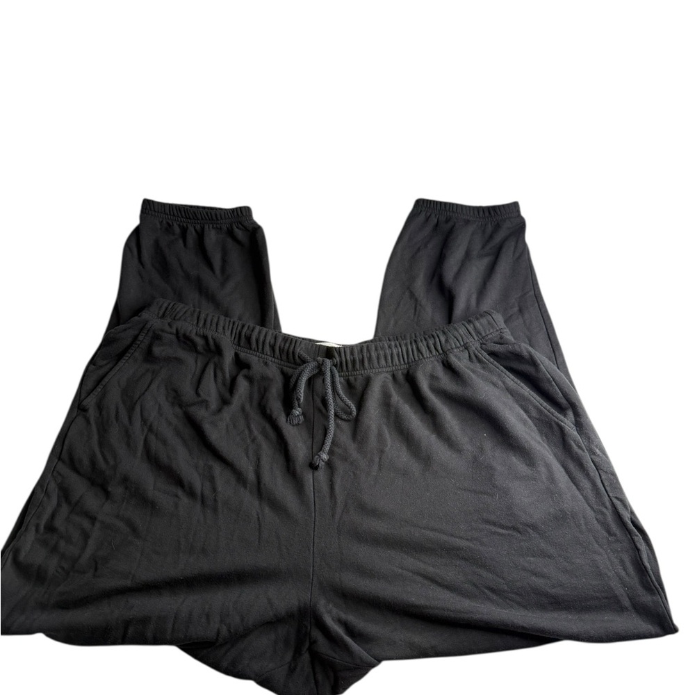 Lou & Grey Luvstretch Joggers Womens XL Black Drawstring Waist Stretch